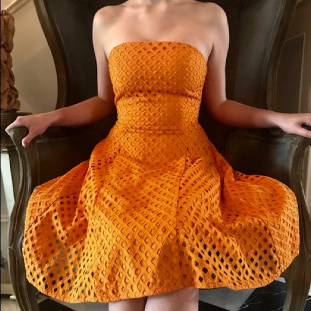 Beautiful Anthropologie strapless dress🍊🍊🍊